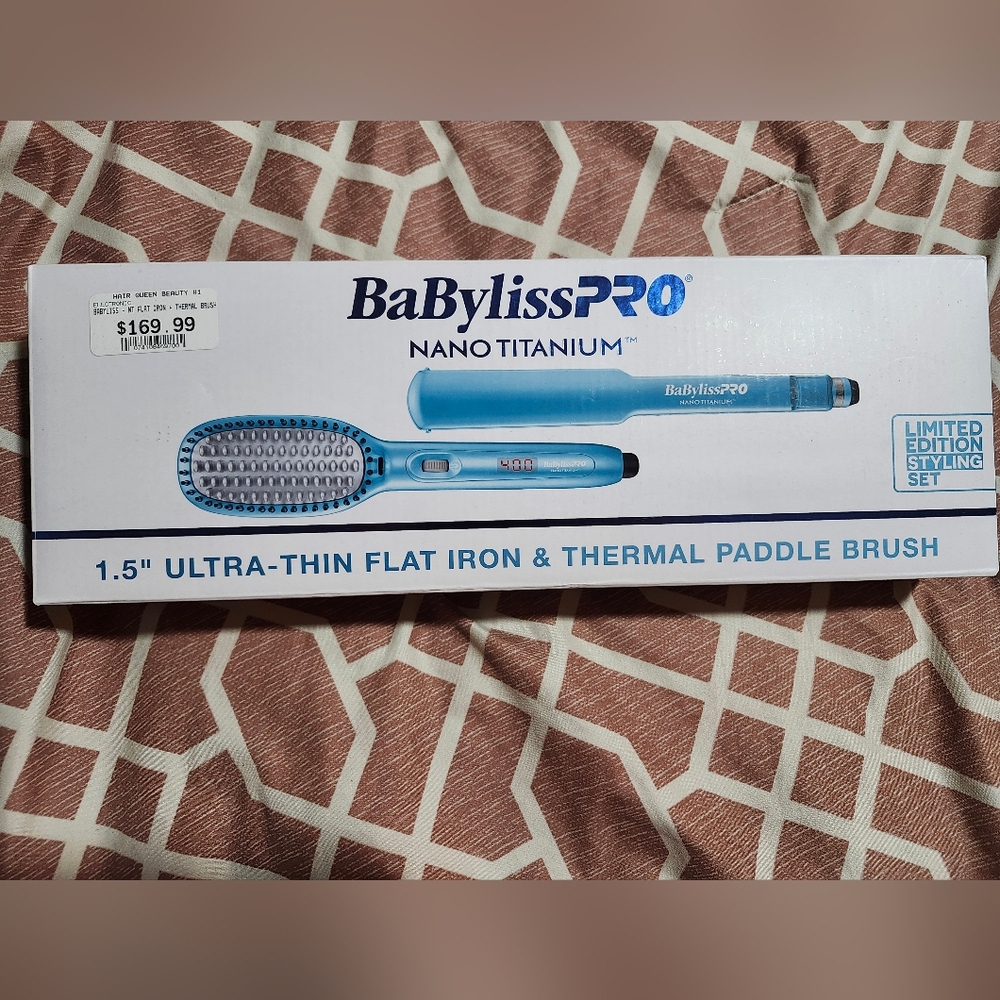 BaByliss Pro Nano Titanium Flat Iron Set